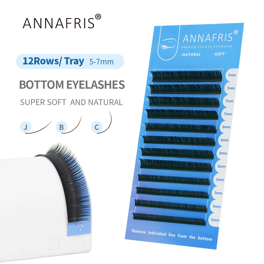 Eyelash Extension Human Hair - ANNAFRIS Alt Kirpikler 5-7mm Mix Bireysel