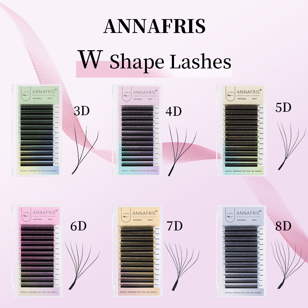 Eyelash Extension Human Hair - ANNAFRIS Premade Hacim Fanı YY 3D