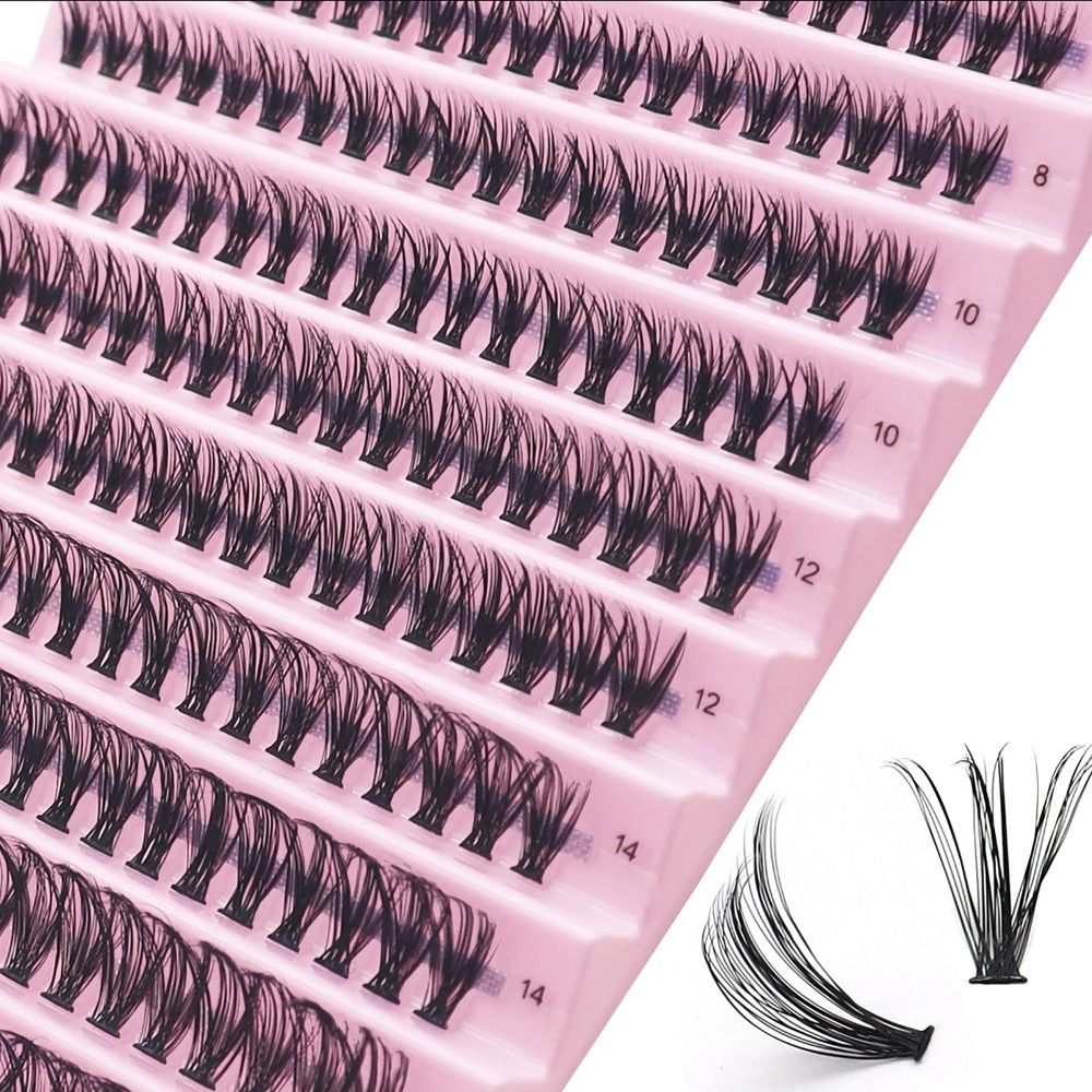 Eyelash Extension Human Hair - 40D 8/10/12/14/16mm bireysel kirpik kümeleri hacmi
