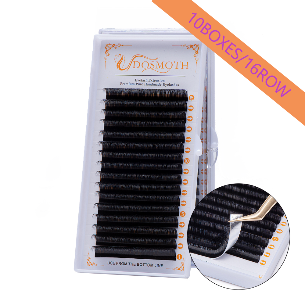 Eyelash Extension Human Hair - DOSMOTH 10 kutuları 16 satır 7-16mm