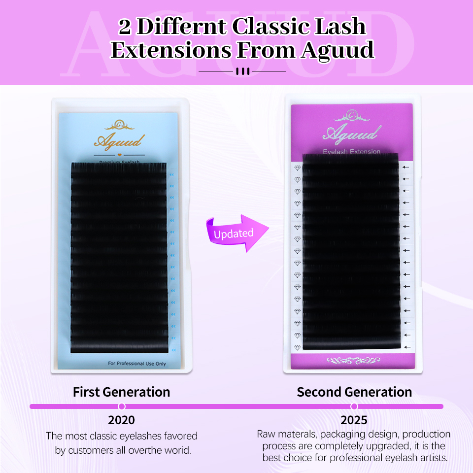 AGUUD 5 tepsiler/lot YENI Süpe - Eyelash Extension Natural Classic incelemesi ve fiyatı